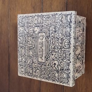 Altar Q Mayan wooden cigar box